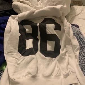 PINK White Zip-Up Hoodie